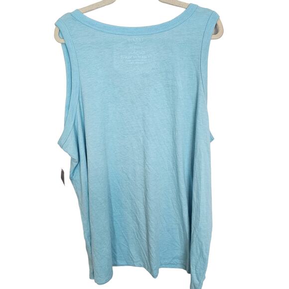 Torrid Tank V Neck Tank Top Women 4X Blue Sleeveless Tank Top Plus Size Top NEW - Picture 8 of 8